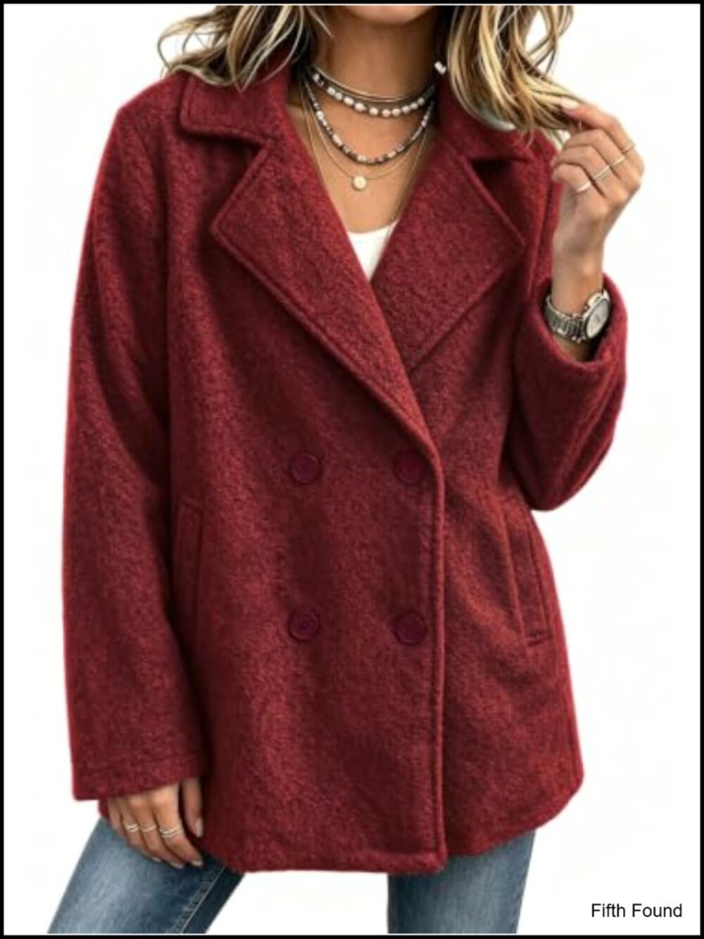 Fuzzy Wool Blend Peacoat Loose Blazer Jacket Boucle Short Winter Warm Coat